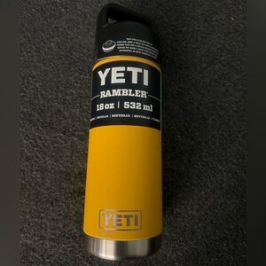 Yeti Rambler 18oz Alpine Yellow Water Bottle with Chug Cap BNIB